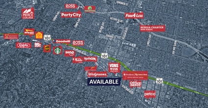 18356-18388 Clark St, Tarzana, CA - Vue aérienne  vue de carte