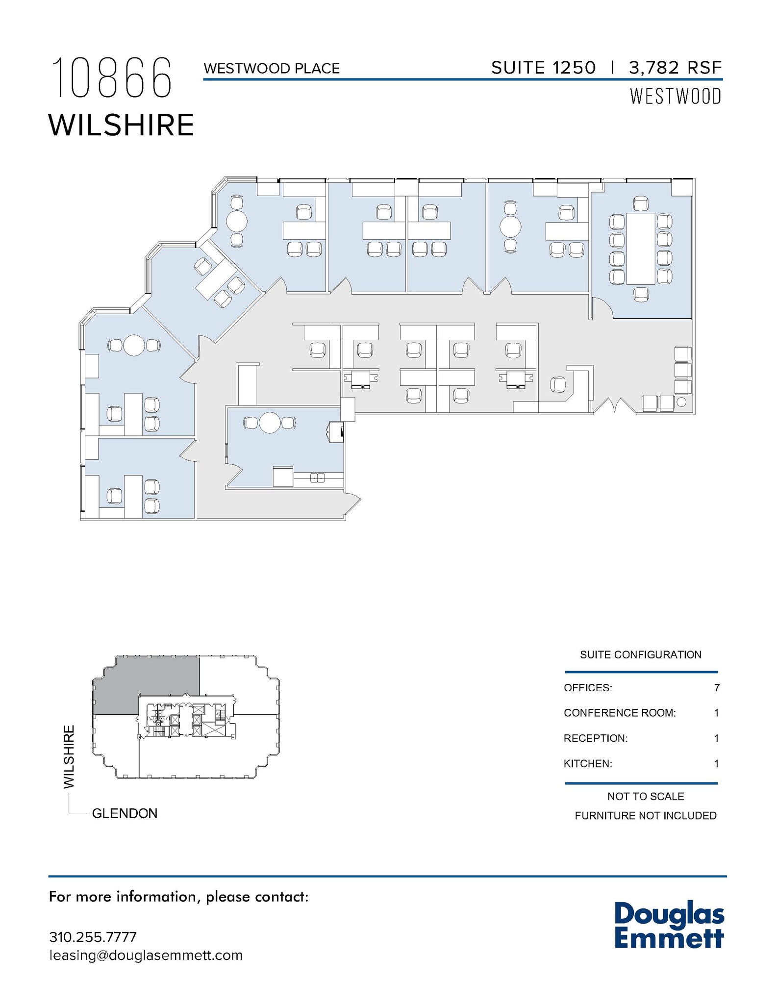 10866 Wilshire Blvd, Los Angeles, CA à louer Plan d’étage– Image 1 sur 1