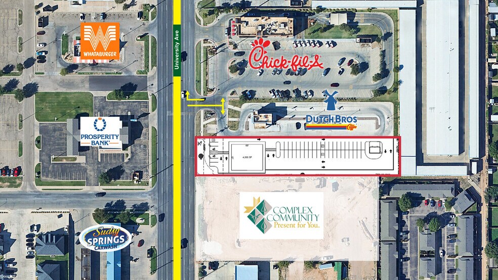 8233 University Ave, Lubbock, TX à louer - Photo de l’immeuble – Image 3 sur 3