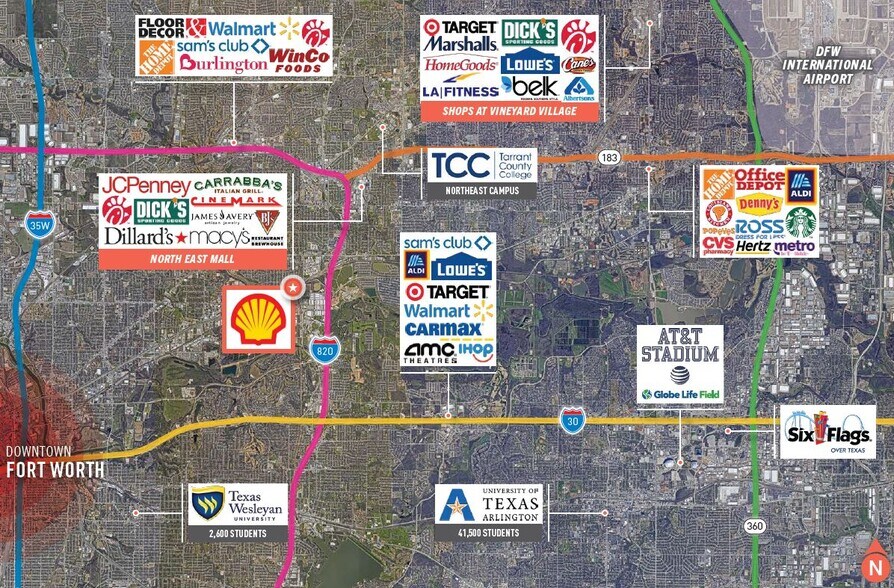 7301 Airport Fwy, Richland Hills, TX à vendre - Aérien – Image 2 sur 5