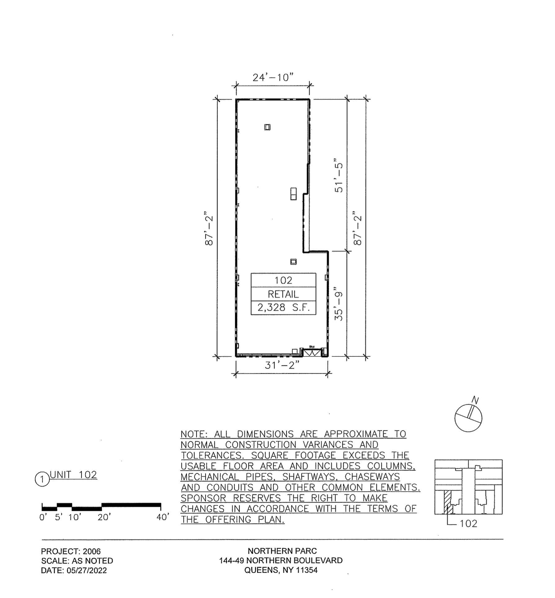 144-49 Northern Blvd, Flushing, NY à louer Plan d’étage– Image 1 sur 4