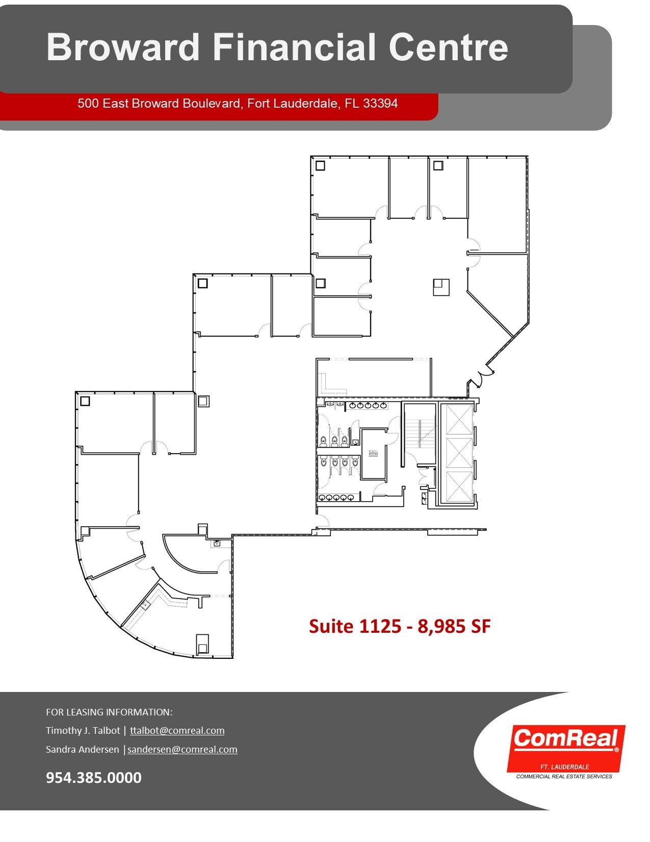 500 E Broward Blvd, Fort Lauderdale, FL à louer Plan d’étage– Image 1 sur 2