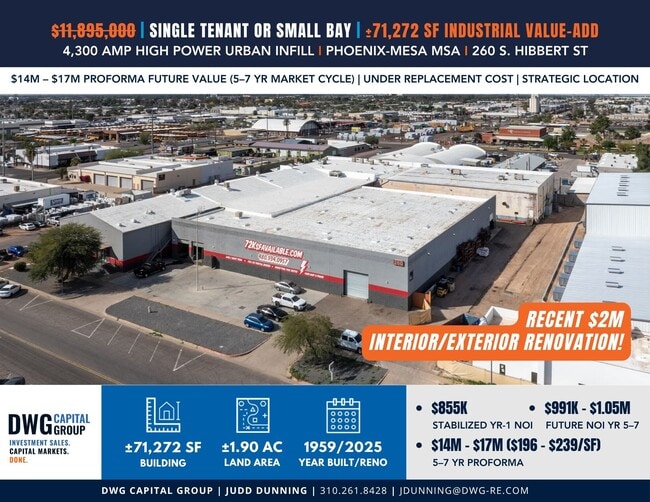 Plus de détails pour 260 S Hibbert St, Mesa, AZ - Industriel/Logistique à vendre