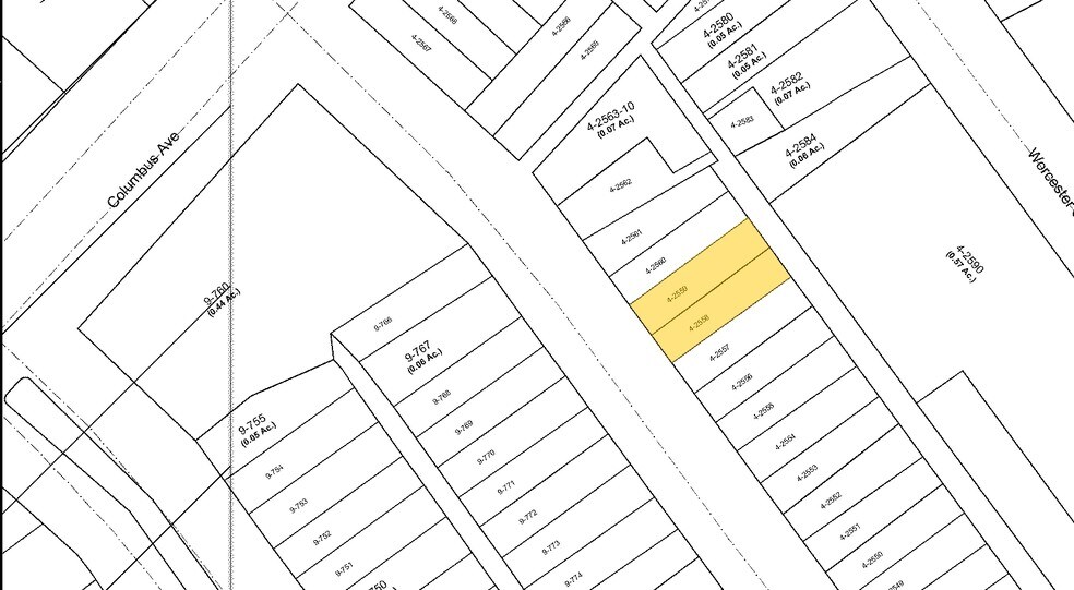 211-213 W Springfield St, Boston, MA à vendre - Plan cadastral – Image 1 sur 1