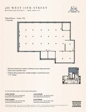 416 W 13th St, New York, NY à louer Plan d’étage– Image 1 sur 6