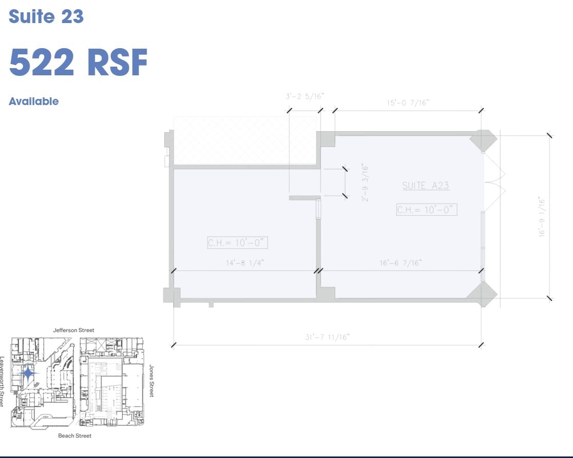 333 Jefferson St, San Francisco, CA à louer Plan d’étage– Image 1 sur 1
