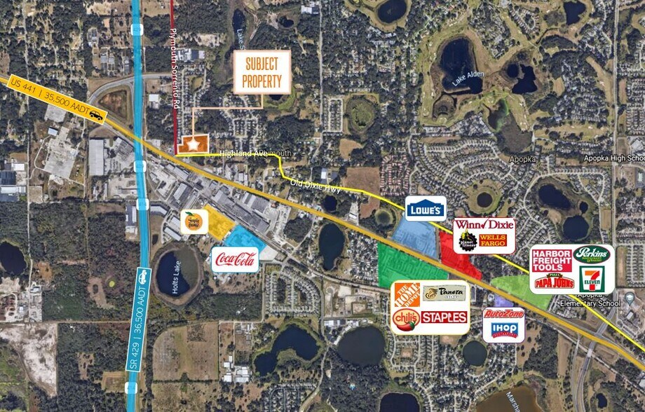 2771-2793 W Highland Ave, Apopka, FL à vendre - Aérien – Image 2 sur 2