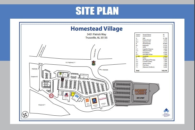 2000 Gadsden Hwy, Trussville, AL à louer Plan de site– Image 1 sur 1