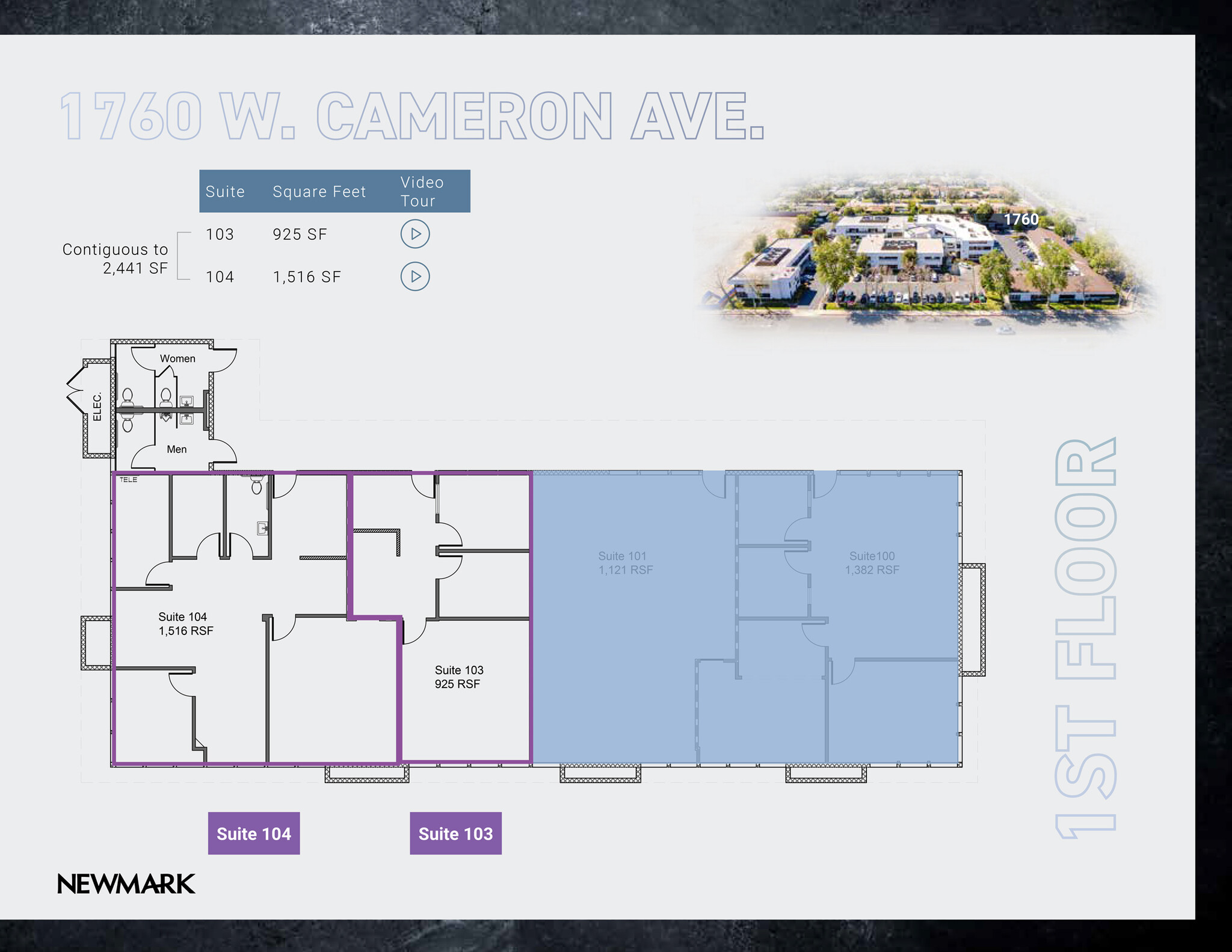 1710 W Cameron Ave, West Covina, CA à louer Plan d’étage– Image 1 sur 2
