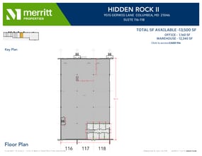 9515 Gerwig Ln, Columbia, MD à louer Plan d’étage– Image 1 sur 1