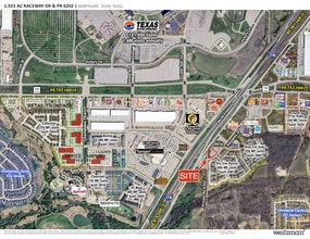 SEQ I-35W & SH 114, Fort Worth, TX - Vue aérienne  vue de carte