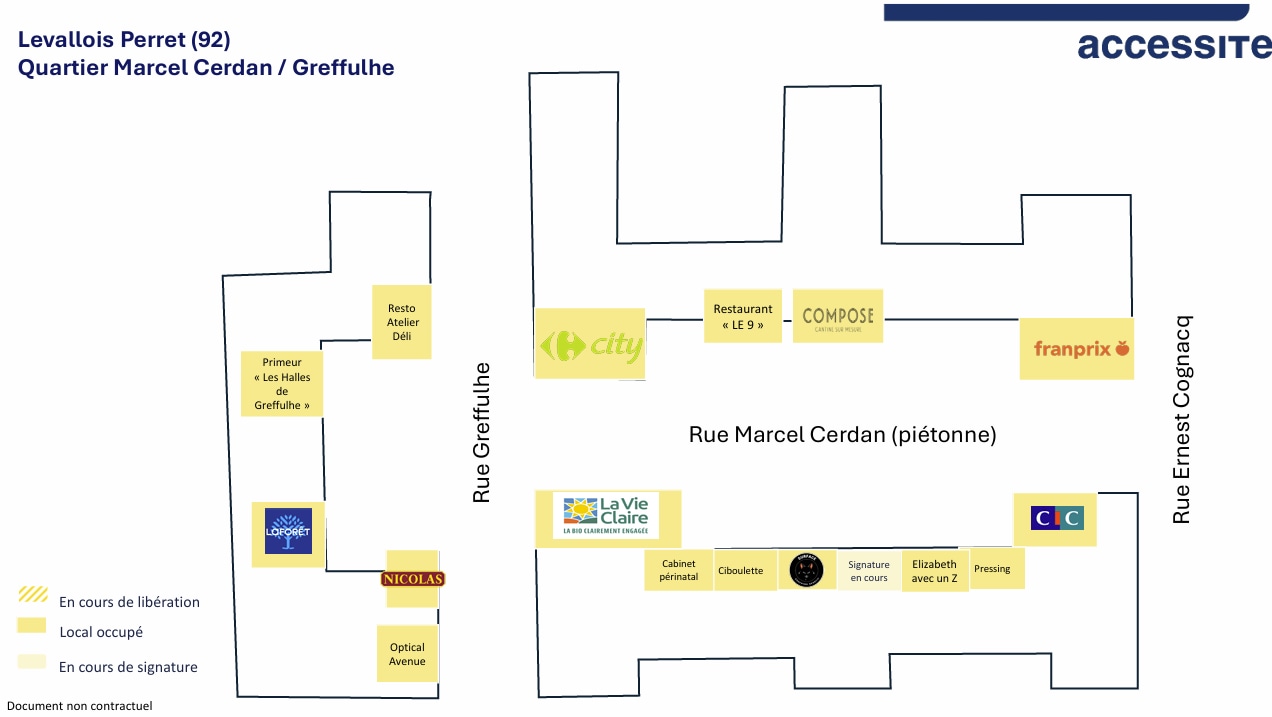 10 Rue Marcel Cerdan, Levallois-Perret à louer Plan d’étage– Image 1 sur 2