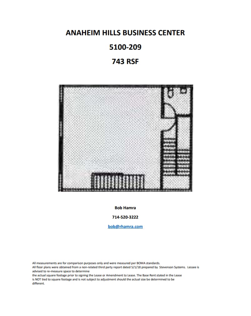 5100 E La Palma Ave, Anaheim, CA à louer Plan d’étage– Image 1 sur 1