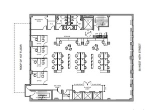 58 W 40th St, New York, NY à louer Plan d’étage– Image 2 sur 2