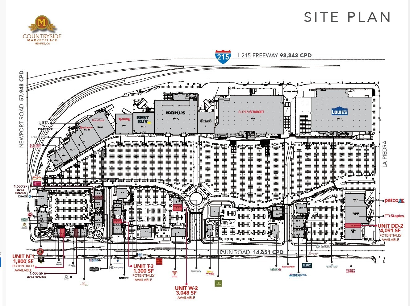 30098-30472 Haun Rd, Menifee, CA à louer Plan d’étage– Image 1 sur 1