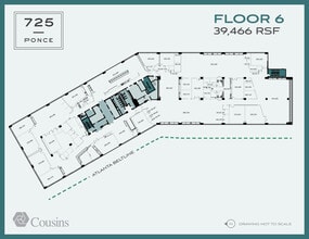 725 Ponce de Leon Ave NE, Atlanta, GA à louer Plan d’étage– Image 1 sur 4