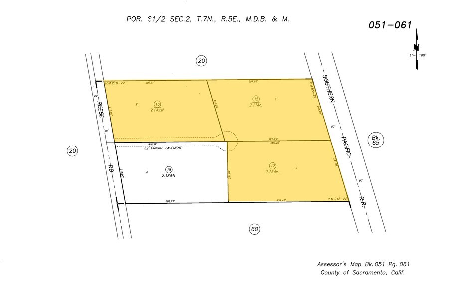 7445 Reese Rd, Sacramento, CA à louer - Plan cadastral – Image 3 sur 3