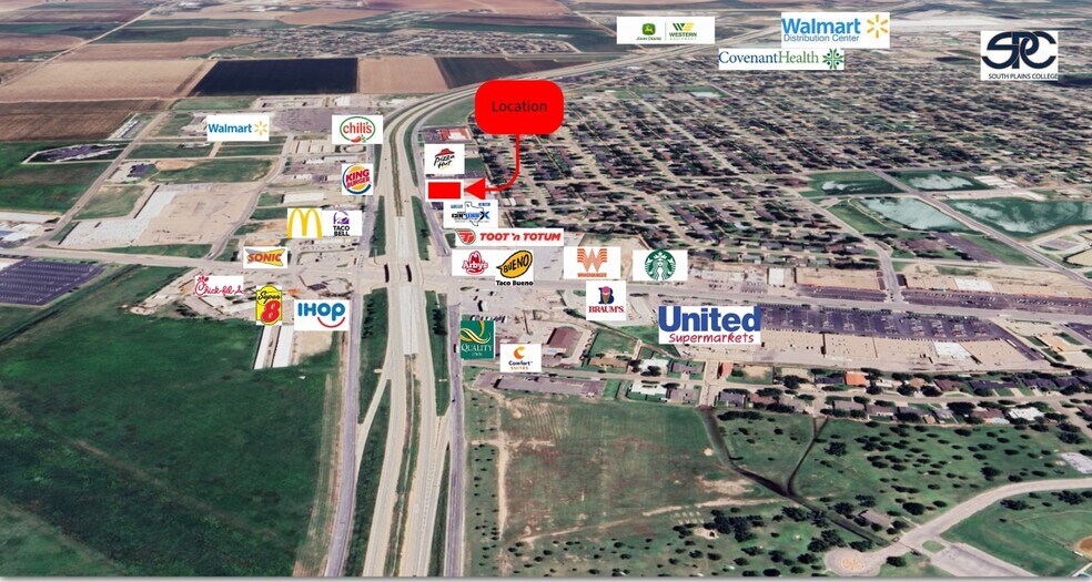 1020 N Interstate 27, Plainview, TX à vendre - Aérien – Image 1 sur 2