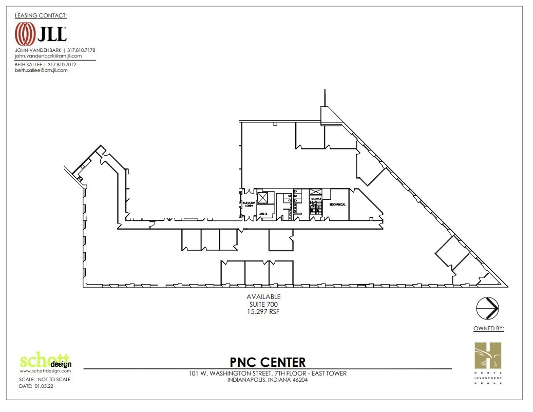 101-115 W Washington St, Indianapolis, IN à louer Plan d’étage– Image 1 sur 1