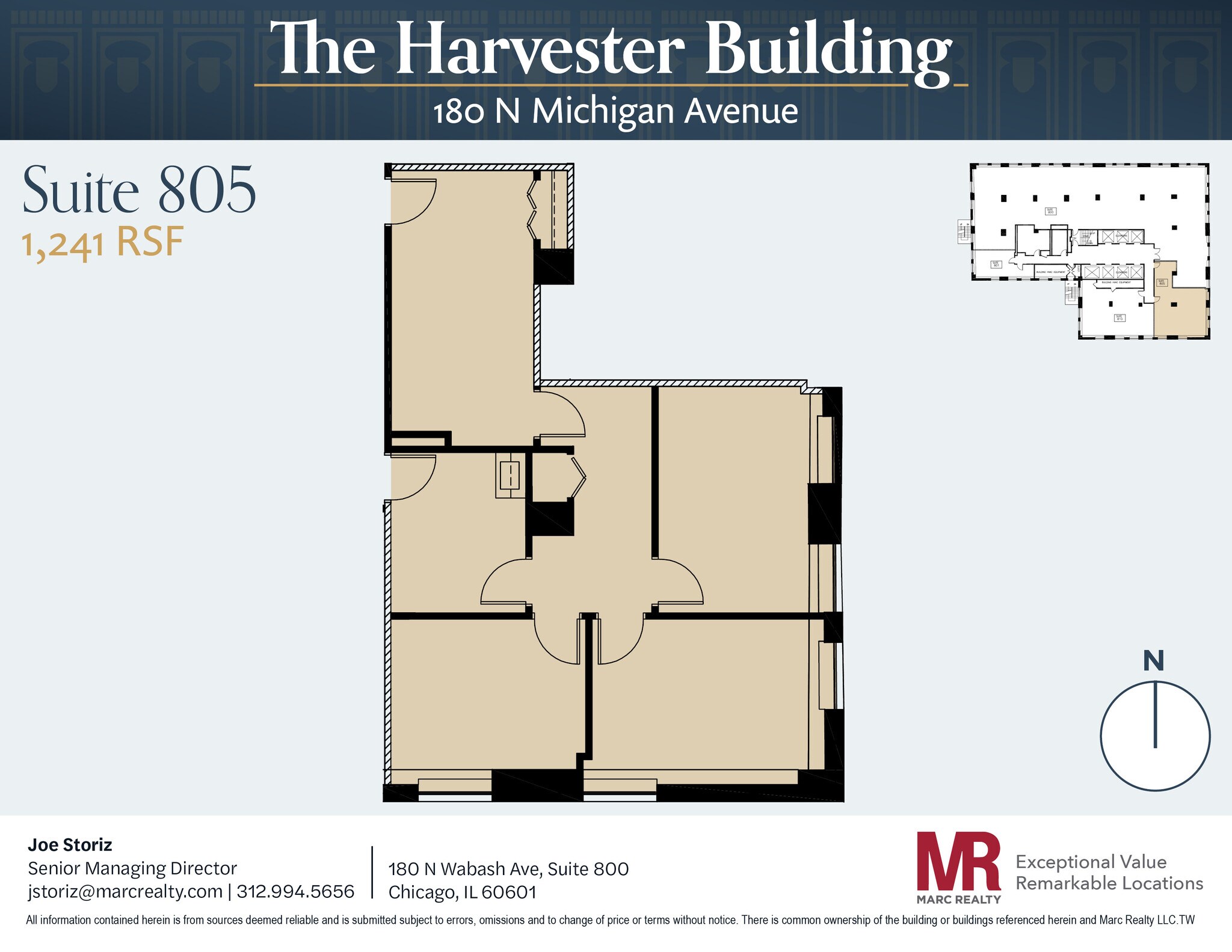 180 N Michigan Ave, Chicago, IL à louer Plan d’étage– Image 1 sur 7