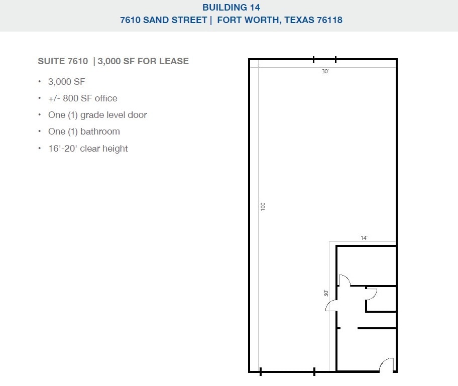 2501-2519 Gravel Dr, Fort Worth, TX à louer Plan d’étage– Image 1 sur 1