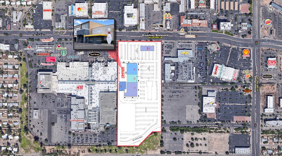 5950 E Broadway Blvd, Tucson, AZ à louer - Aérien – Image 2 sur 10