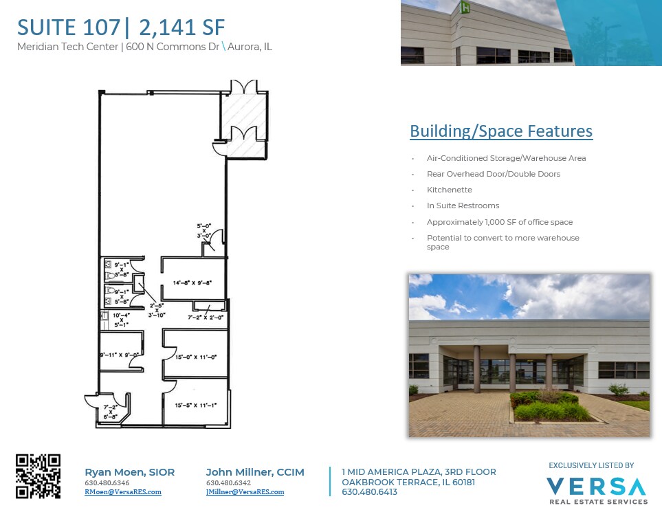 550 N Commons Dr, Aurora, IL à louer Plan d’étage– Image 1 sur 2