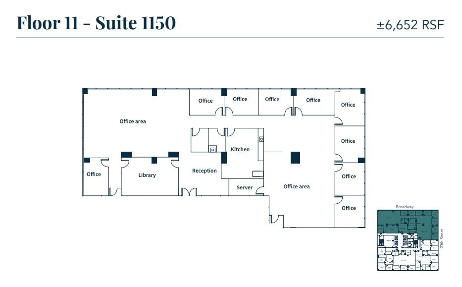1970 Broadway, Oakland, CA à louer Plan d’étage– Image 1 sur 1