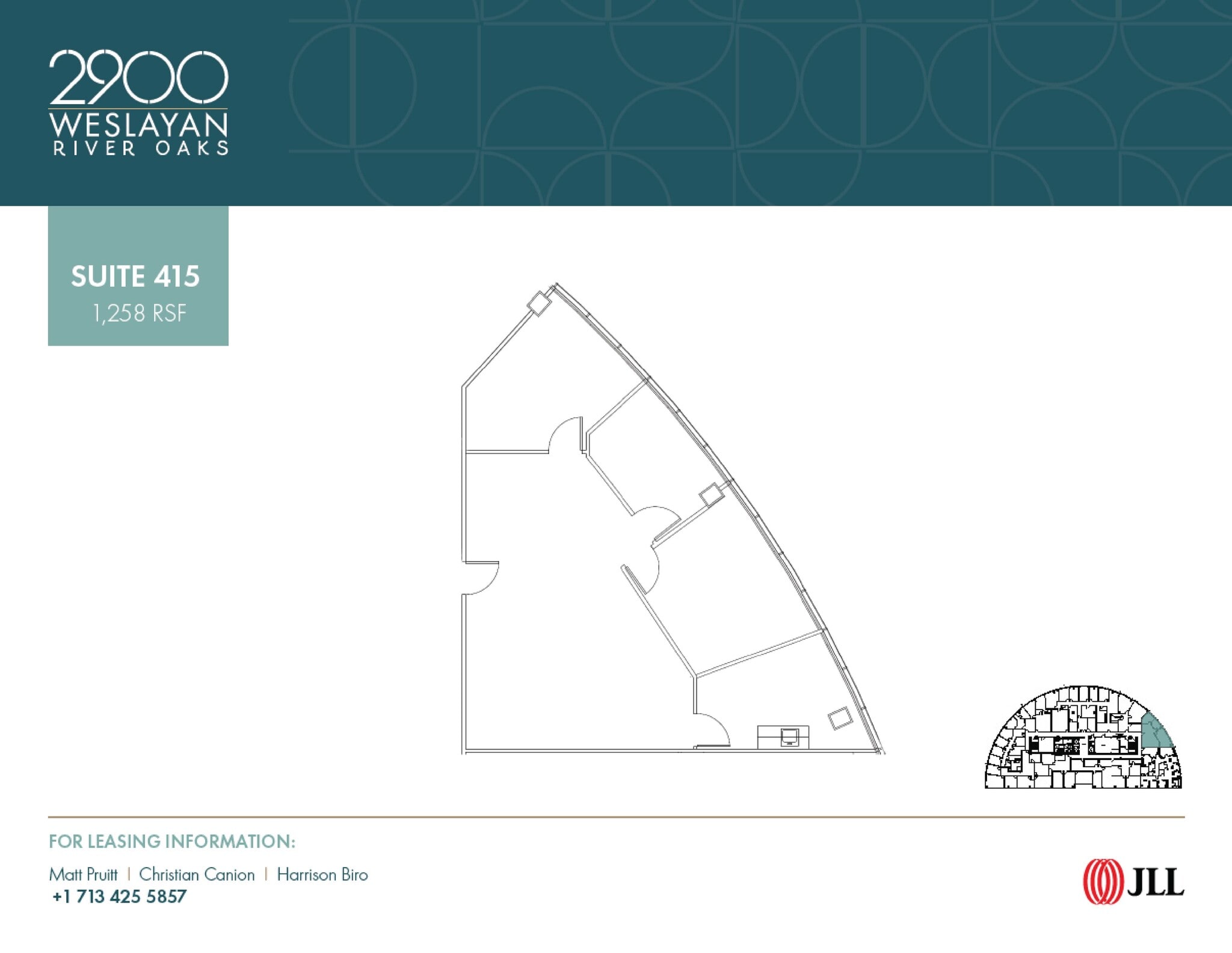 2900 Weslayan St, Houston, TX à louer Plan d’étage– Image 1 sur 1