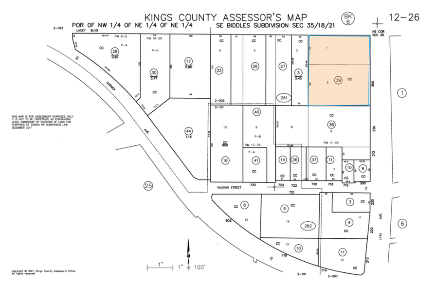 707 W Lacey Blvd, Hanford, CA à louer - Plan cadastral – Image 2 sur 2