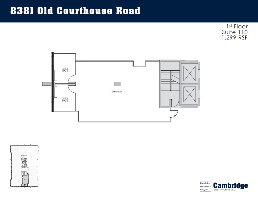 8381 Old Courthouse Rd, Vienna, VA à louer Plan d’étage– Image 1 sur 1