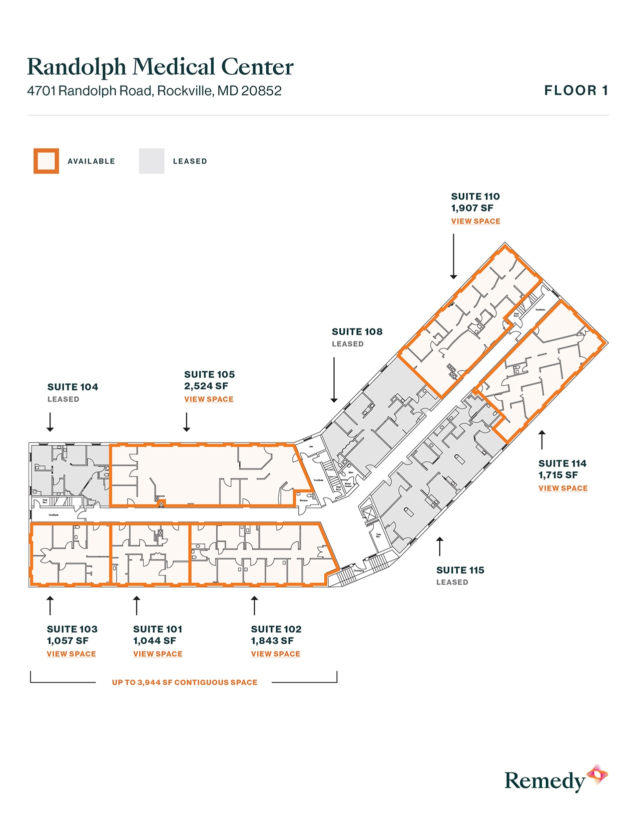 4701 Randolph Rd, Rockville, MD à louer Plan d’étage– Image 1 sur 1