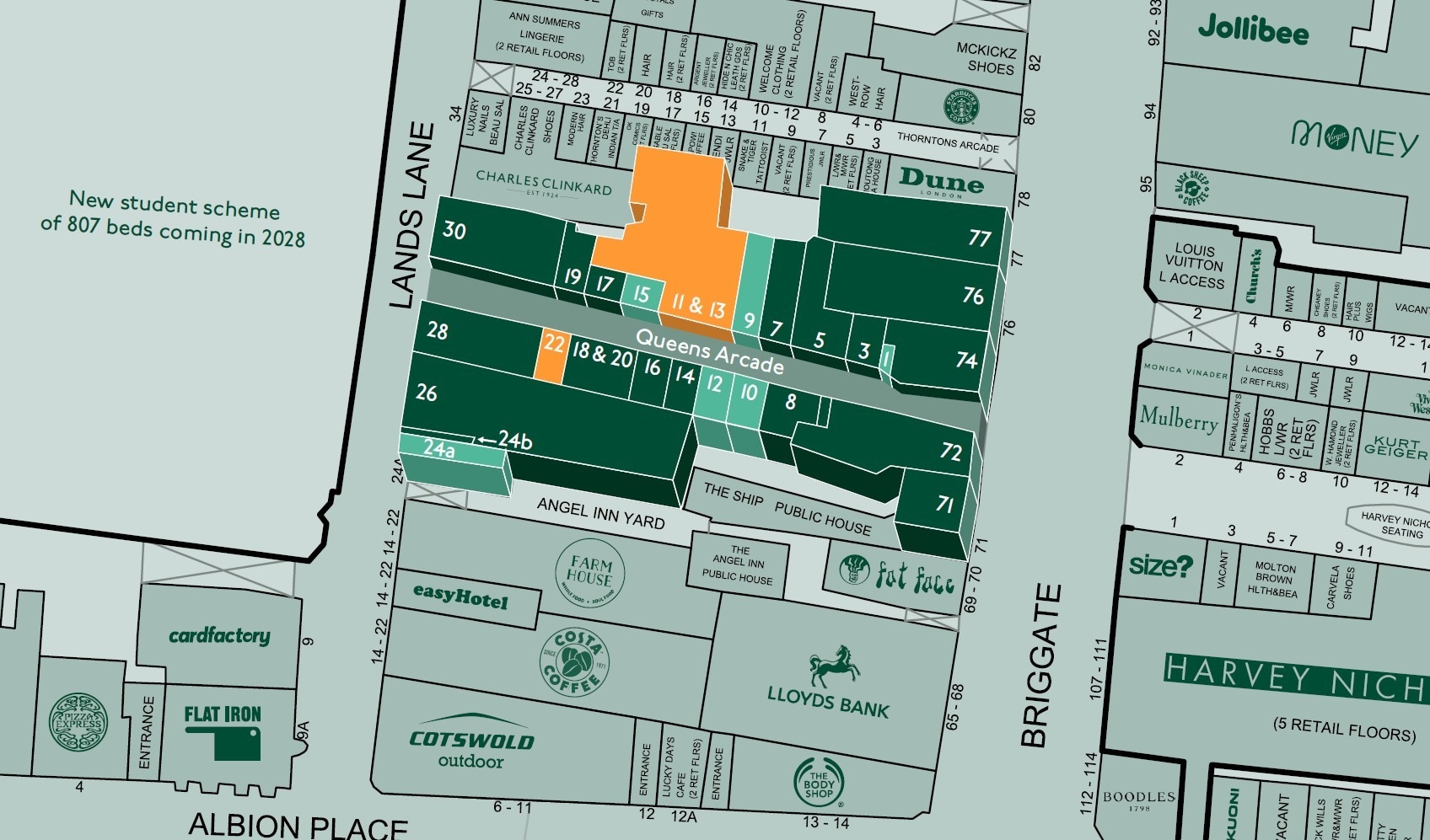 Briggate, Leeds à louer Plan d’étage– Image 1 sur 1