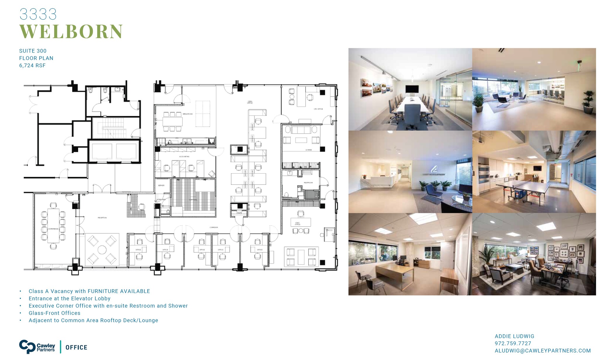 3333 Welborn St, Dallas, TX à louer Plan d’étage– Image 1 sur 13