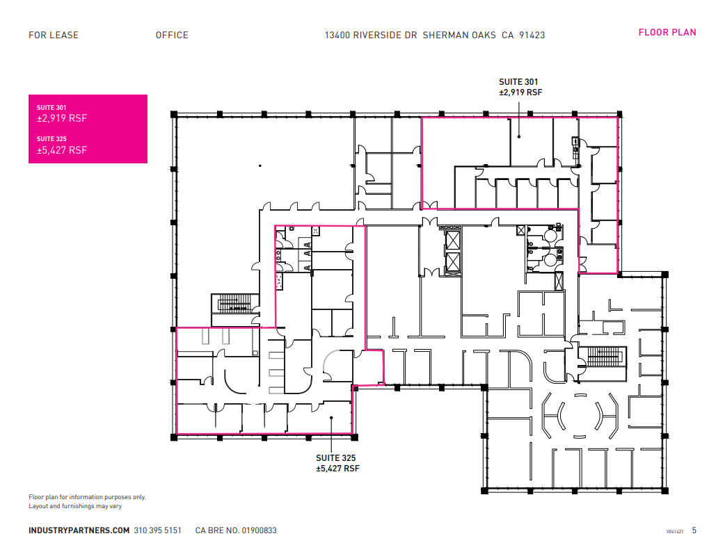 13400 Riverside Dr, Sherman Oaks, CA à louer Plan d’étage– Image 1 sur 1