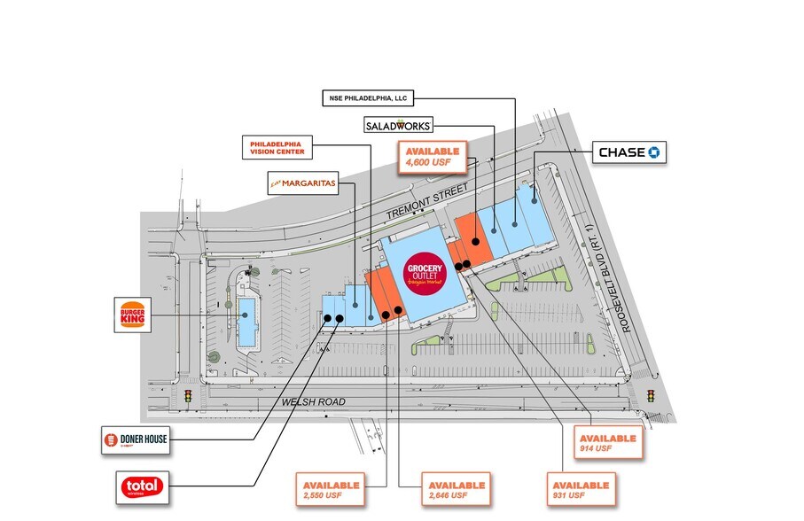 2500 Welsh Rd, Philadelphia, PA à louer - Plan de site – Image 2 sur 2