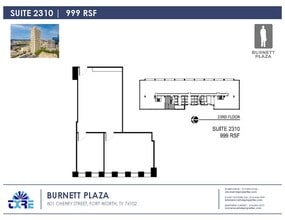 801 Cherry St, Fort Worth, TX à louer Plan d’étage– Image 1 sur 1