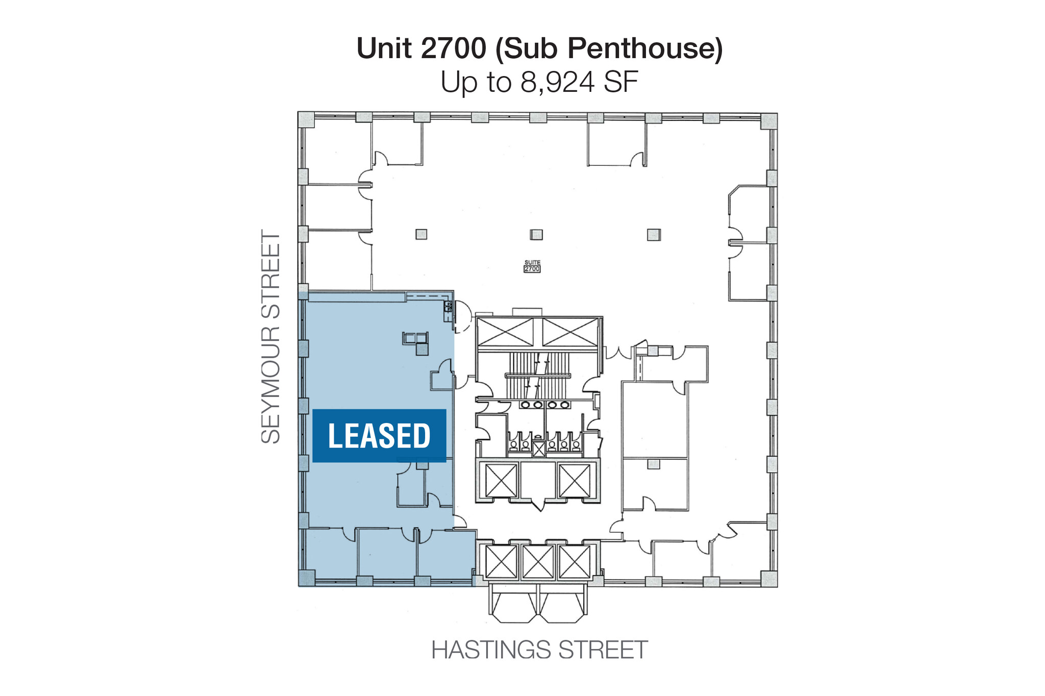 555 W Hastings St, Vancouver, BC à louer Plan d’étage– Image 1 sur 1