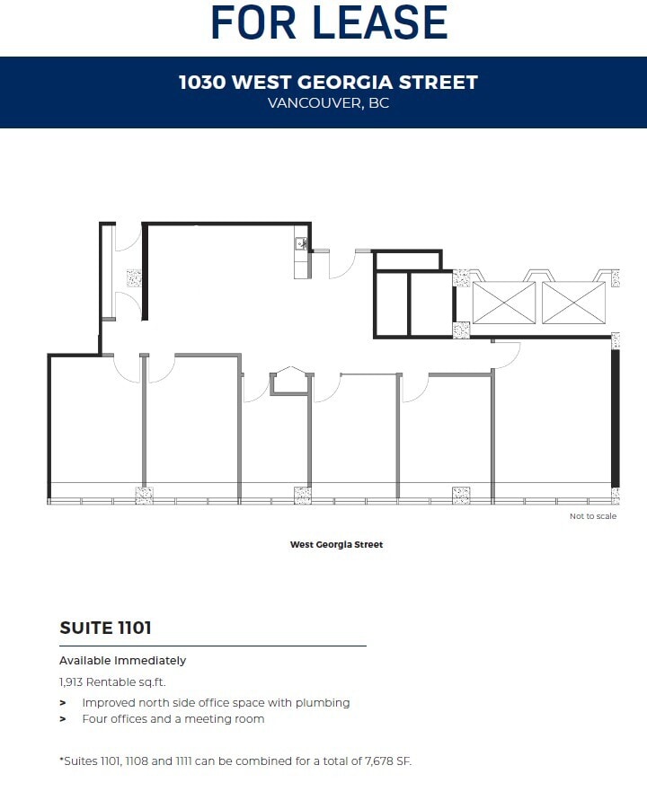 1030 W Georgia St, Vancouver, BC à louer Plan d’étage– Image 1 sur 1