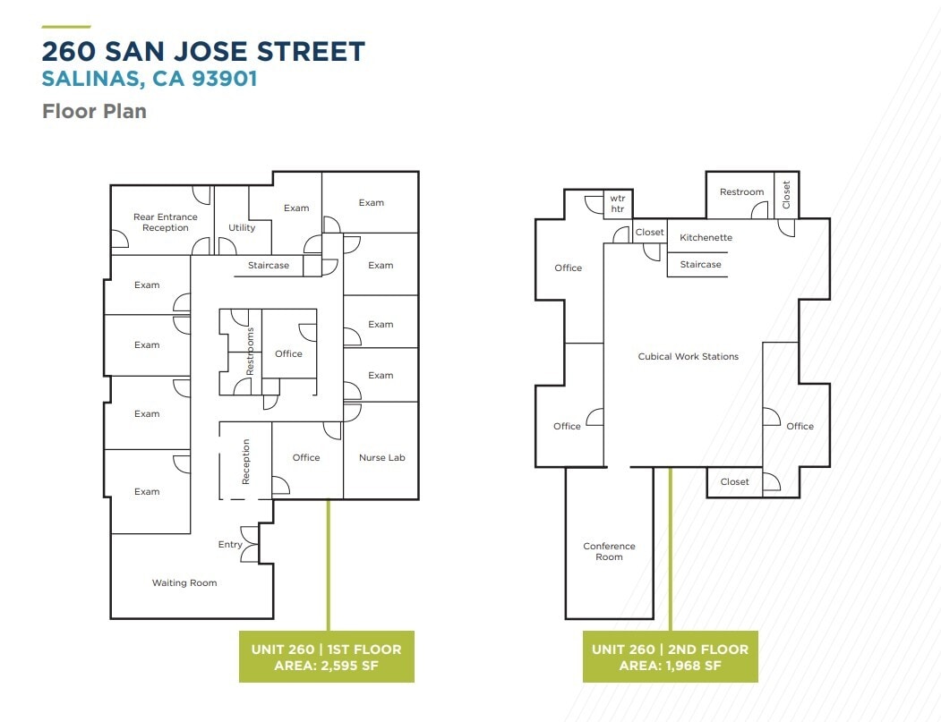 260 San Jose St, Salinas, CA à louer Plan d’étage– Image 1 sur 1