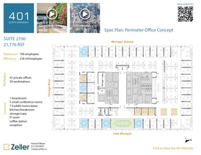 401 N Michigan Ave, Chicago, IL à louer Plan d’étage– Image 2 sur 3