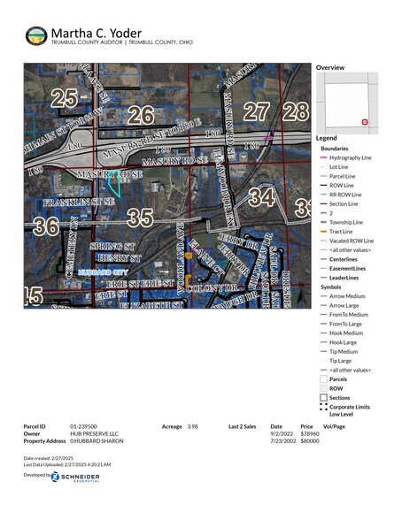 6984 Hubbard-Masury Rd. Rd, Hubbard, OH à vendre - Plan cadastral – Image 1 sur 1