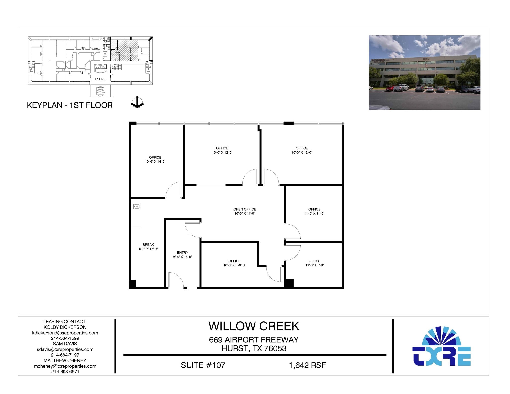 669 Airport Fwy, Hurst, TX à louer Plan d’étage– Image 1 sur 1