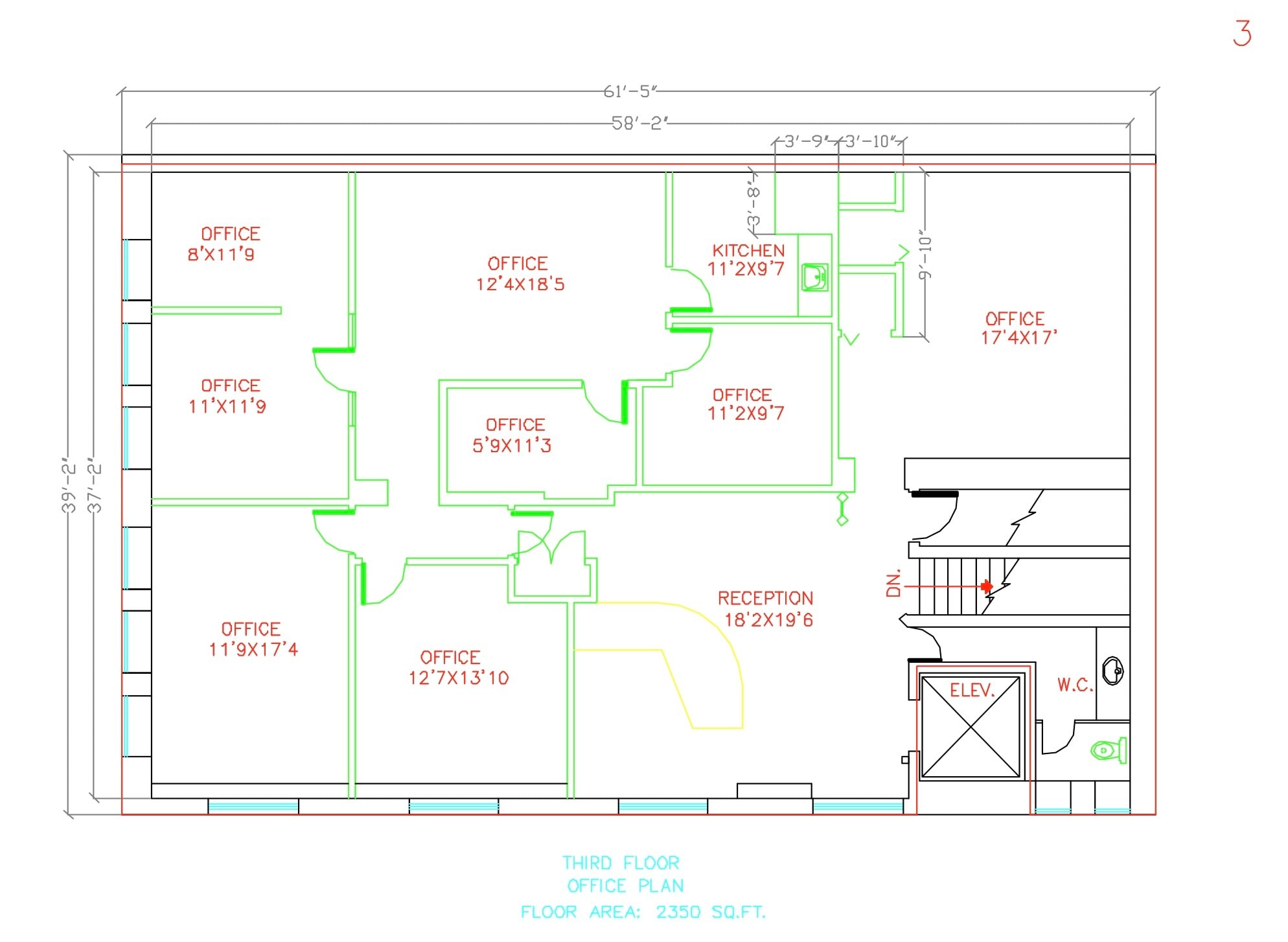 381-383 Rue Notre-Dame O, Montréal, QC à louer Plan d’étage– Image 1 sur 1