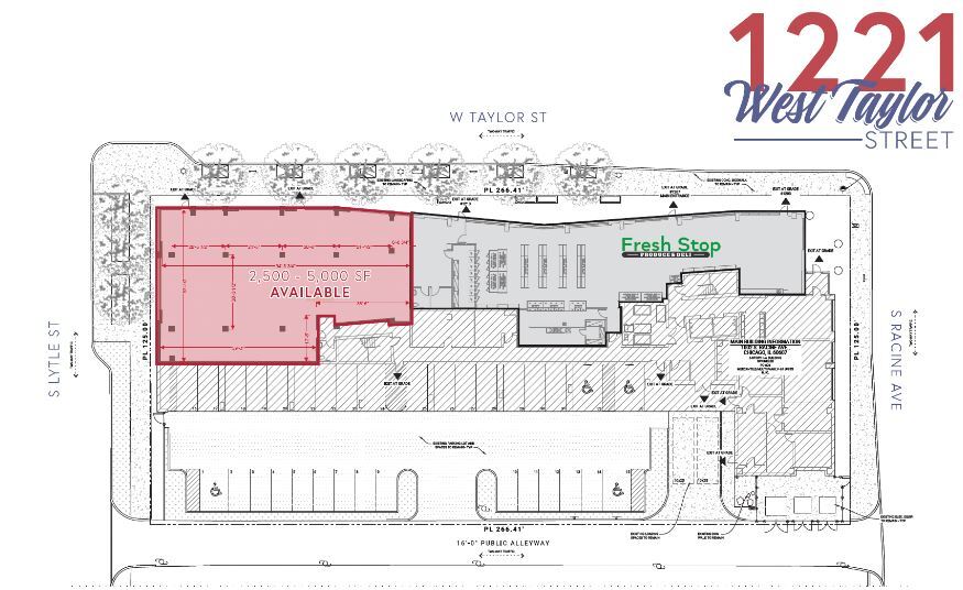 1221 W Taylor St, Chicago, IL à louer Plan d’étage– Image 1 sur 1