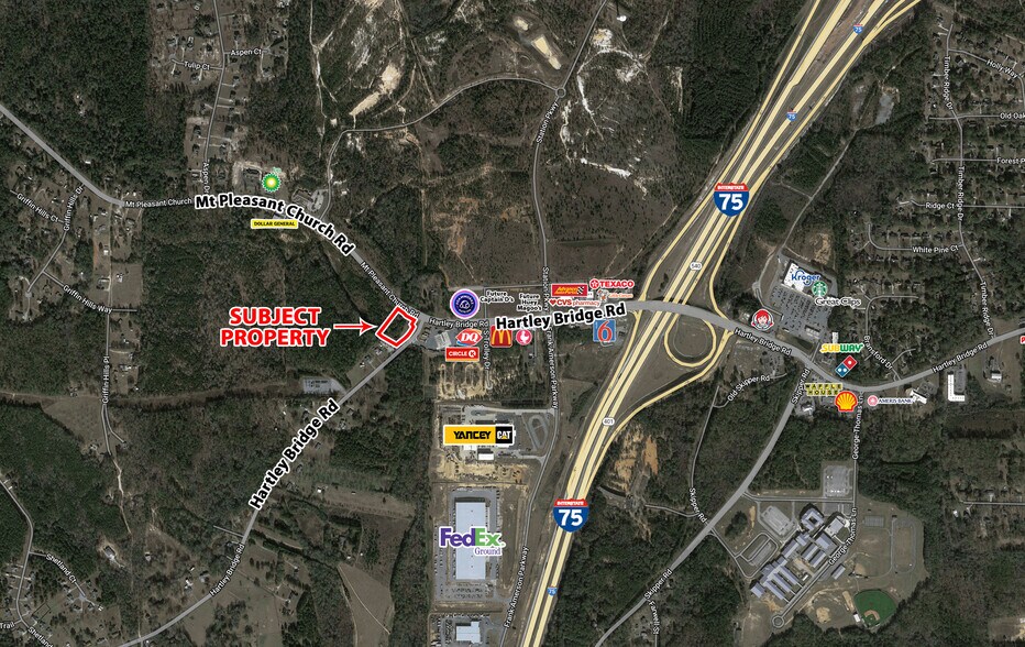 4740 Mount Pleasant Church Rd, Macon-Bibb, GA à vendre - Aérien – Image 1 sur 2