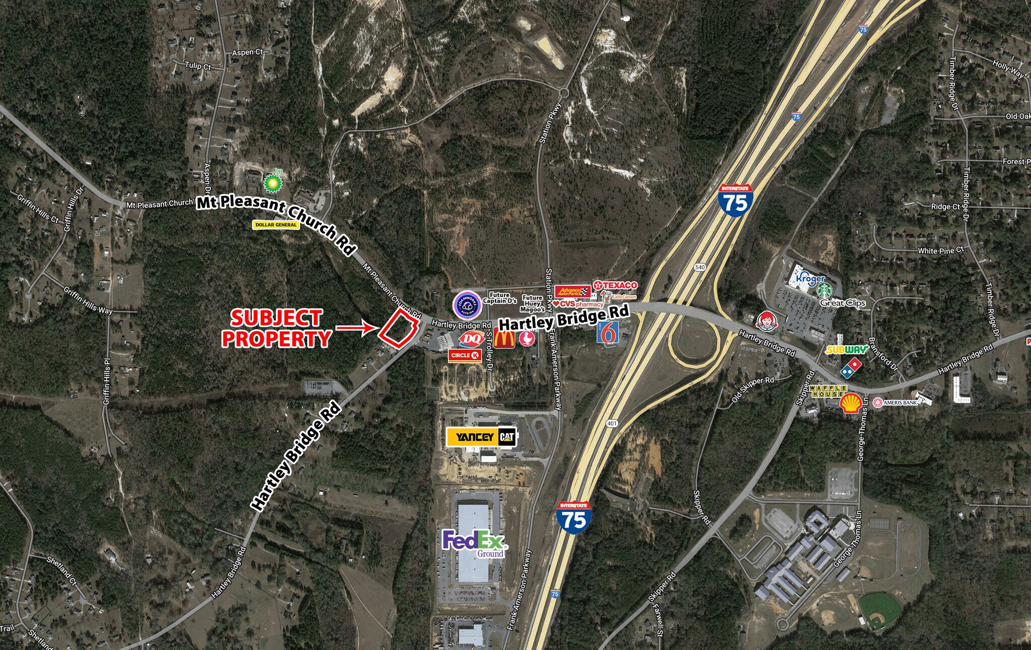 4740 Mount Pleasant Church Rd, Macon-Bibb, GA à vendre Aérien– Image 1 sur 3