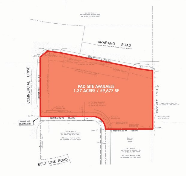 15150 Commercial Dr, Addison, TX à louer - Plan cadastral – Image 3 sur 4