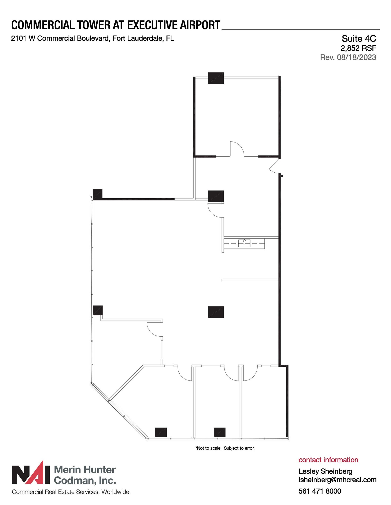 2101 W Commercial Blvd, Fort Lauderdale, FL à louer Plan d’étage– Image 1 sur 3