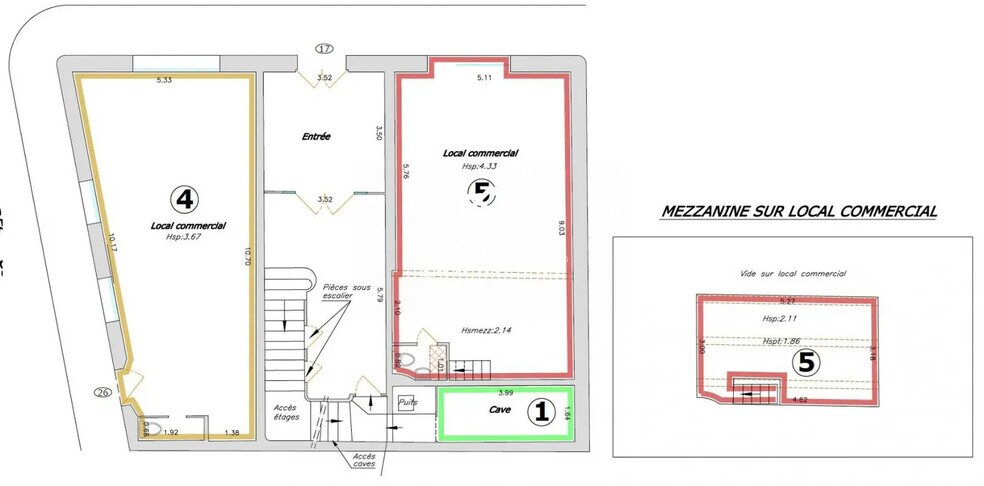 Local commercial dans Marseille à vendre - Plan d’étage – Image 2 sur 3